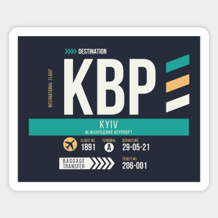 Kyiv (KBP) Airport Code Baggage Tag Magnet